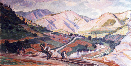 Todor Svrakic - Izgradnja pruge - ulje